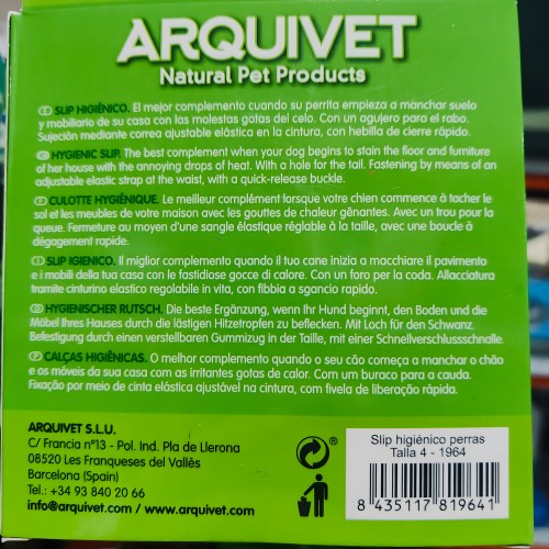 Slip Higiénico de Alta Protección para Perras - Arquivet
