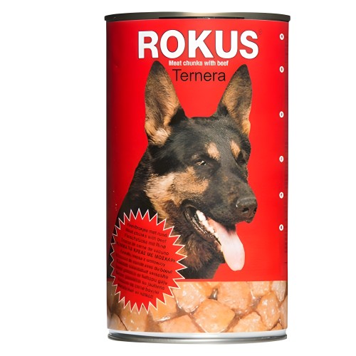 Lata de Comida para Perros Rokus Ternera 410g - Deliciosa y Nutritiva
