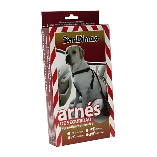 Arnés de Seguridad Coche T/L (70-90cm) - Accesorio de Viaje para Mascotas