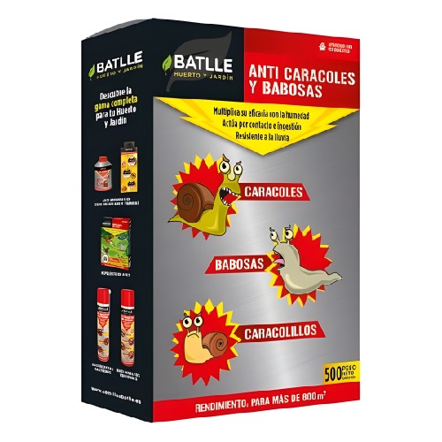 Anti Caracoles Y Babosas Batlle 500 Gr - Control Eficaz de Plagas Para Jardines