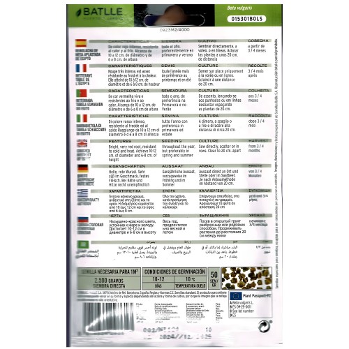 Semillas de Remolacha Aplastada Egipto Batlle para Cultivo Fácil