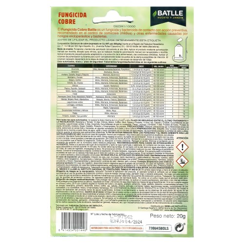 Fungicida Cobre de Batlle - Protección Efectiva para Plantas de 5L