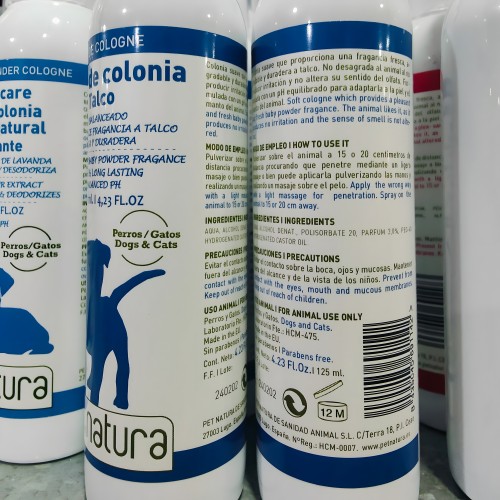 Colonia Talco 125ml - Fragancia Fresca para Mascotas