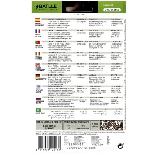 Fresas De Bosque Para Jardinería Doméstica