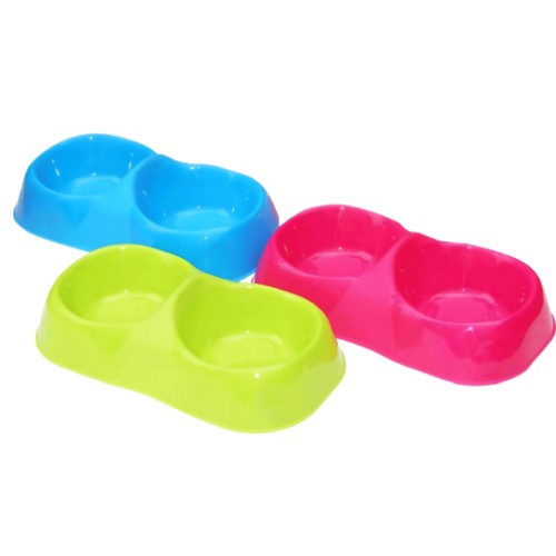 Comedero Doble Neon 800ml - Alimentación de Mascotas