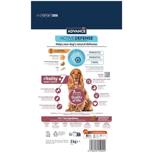 Advance Medium Senior 3 Kg - Comida premium para perros mayores