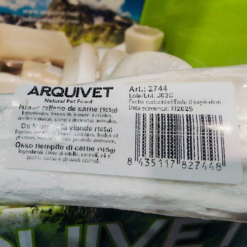 Hueso Relleno de Carne Arquivet - Snack Dental para Perros