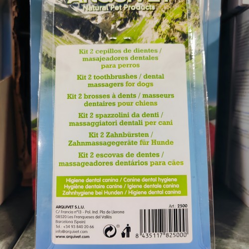 Kit Cepillo Dental para Dedo Arquivet - Dientes Saludables para Mascotas