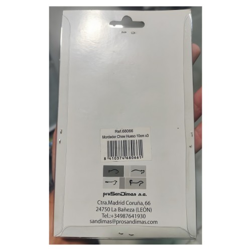 Hueso Traslucido 10cm - Juguetes Divertidos para Perros