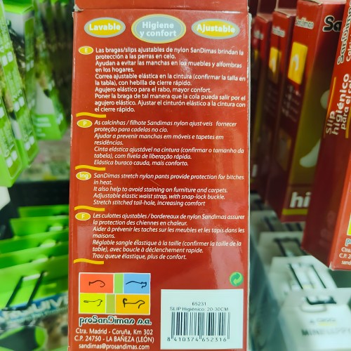 Hygienic Slip for Dogs 48-62cm - San Dimas