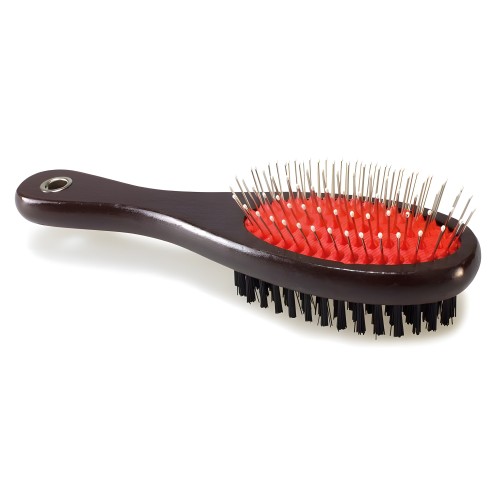 Medium Double Wooden Brush for Dogs