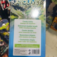 Carda Doble Con Mango Madera - Herramienta de Acicalado Esencial