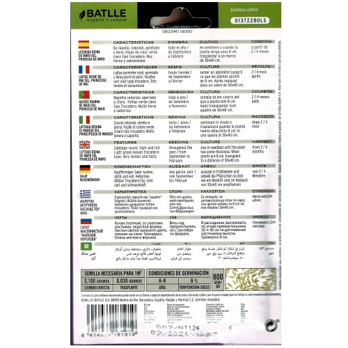 Semillas de Lechuga Batlle - Reina de Mayo Princesa