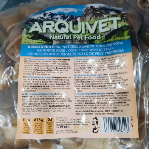 Rawhide Bone Knot 11cm Bag of 25