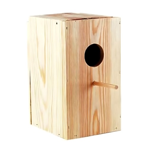 Vertical Wooden Nest for Lovebirds