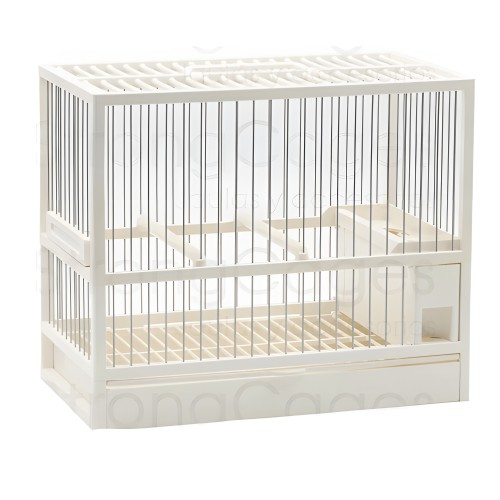 C-2 Bird Cage with Grill and Tray - White