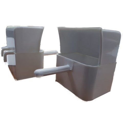 Comedero Interior 700 Negro - Esencial para el Cuidado de Aves (2 Unidades)