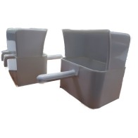 Comedero Interior 700 Negro - Esencial para el Cuidado de Aves (2 Unidades)