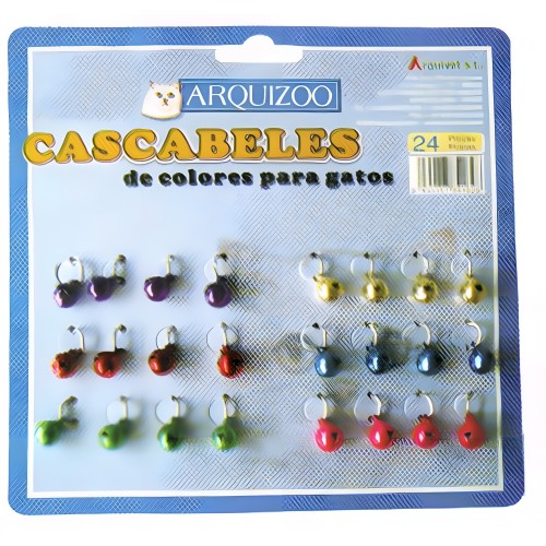 Cascabel Gato Colores 24 Uds.arquizoo - Divertidos y Atractivos para Gatos