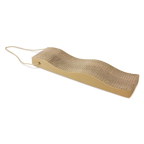 Wave-Shaped Cardboard Scratcher - Perfect for Cats