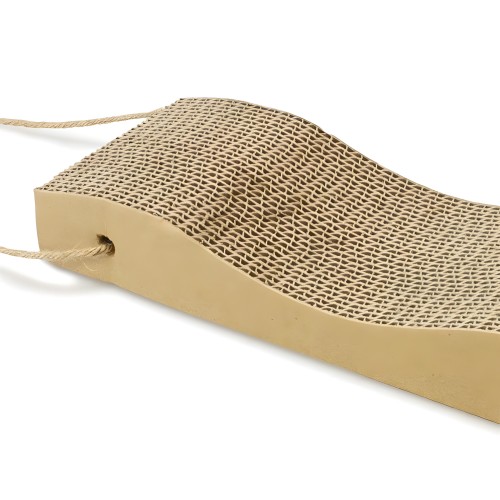 Wave-Shaped Cardboard Scratcher - Perfect for Cats