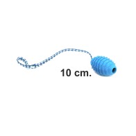 Juguete Azul Termoplástico para Perros con Tirador - 10cm - Duradero y Divertido