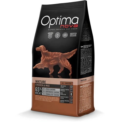 Optima Nova Adult Mature Pollo Arroz 2 Kg.