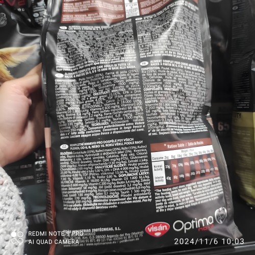 Optima Nova Adult Mature Pollo Arroz 12 Kg - Nutrición Completa