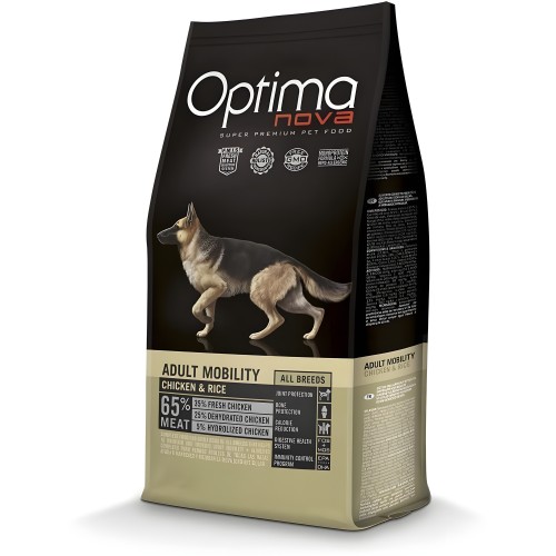 Optima Nova Mobility Pollo/Arroz 12 Kg - Comida para Perros para la Salud Articular