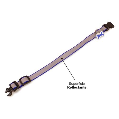 Arquivet Reflective Dog Collar Blue 1.6x25/35cm