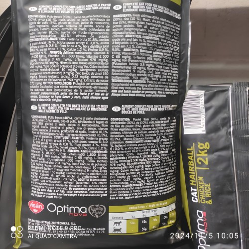 Optima Nova Cat Hairball 2 Kg.