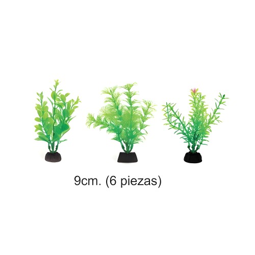 Penn Plax Aqua Green Plants - 9cm, 6 Pieces