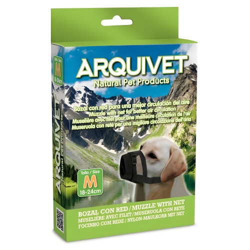 Bozal Nylon Con Red Ajustable Talla M para Perros