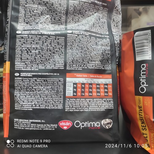 Optima Nova Adult Sensitive Pienso Para Perros