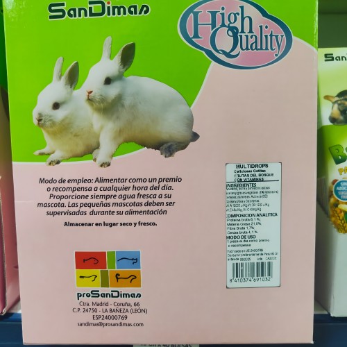 Snacks Multi Drops Tasty para Roedores - San Dimas