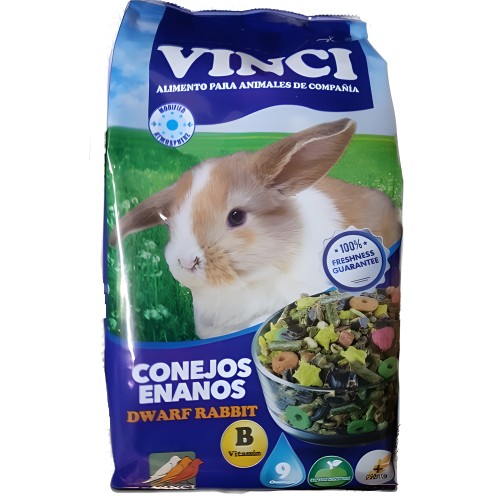 Alimento para Conejos Enanos Vinci 10kg - Nutrición Óptima para Conejos