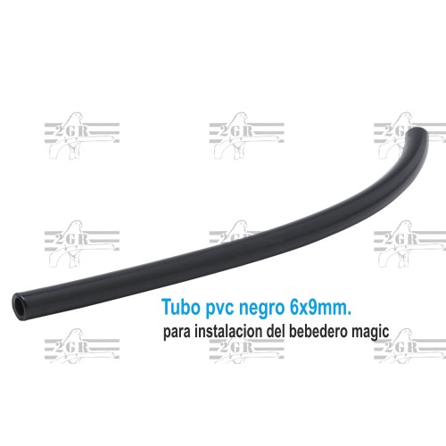 Tubo Pvc Alcapell 6x9mm. Color Negro