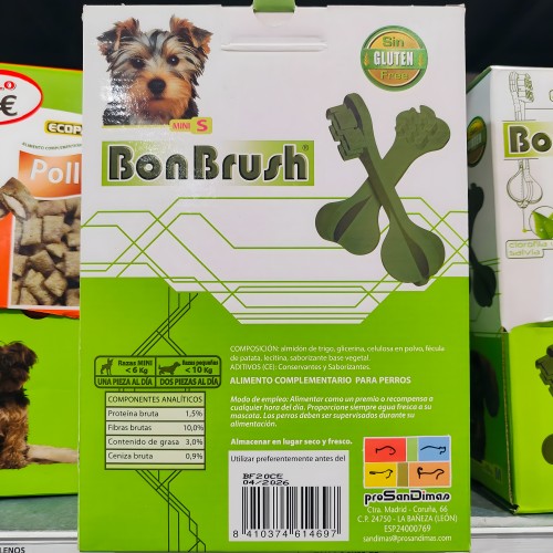 San Dimas Bonbrush Snack Dental 3x8g - Aliento Fresco para Perros