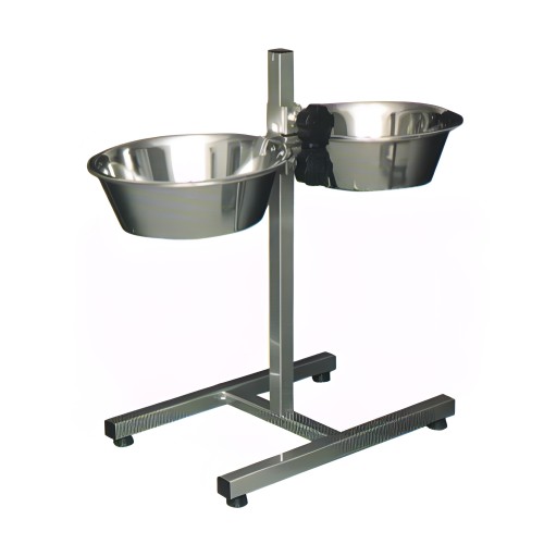 Stainless Steel Support for 2 Dog Bowls