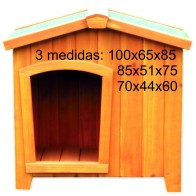 Medium Wooden Dog House 70x44x60cm - Cozy Shelter
