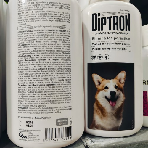 Diptron Champu Antiparasitario 500 Ml.