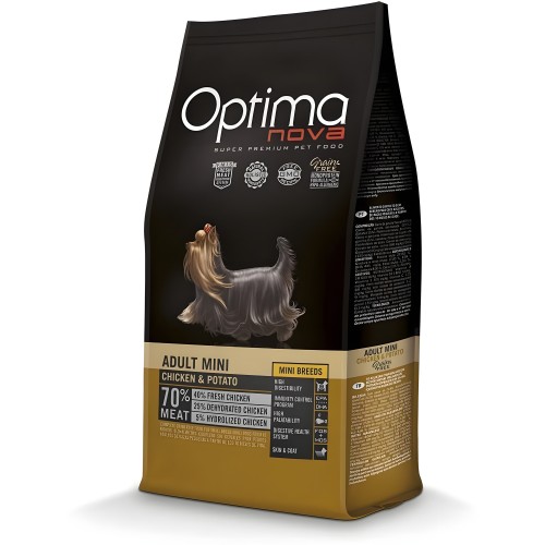 Optima Nova Adulto Mini Pollo & Patata 8 Kg - Comida para Perros Sin Cereales