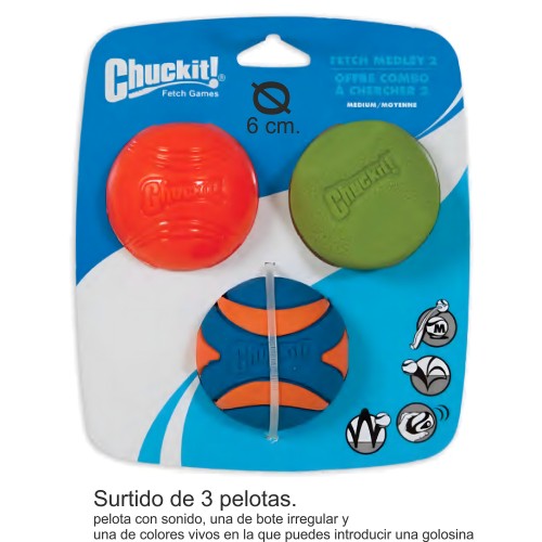 Chuckit Surtido Pelotas 3pack