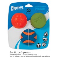 Chuckit Pelotas Surtidas 3-Pack - Juguetes para Perros