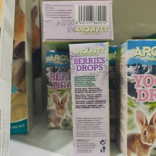 Drops Frutas Del Bosque Arquivet para Roedores