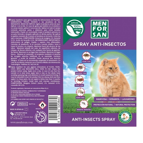 Menforsan Spray Anti Insectos 250 Ml.gatos