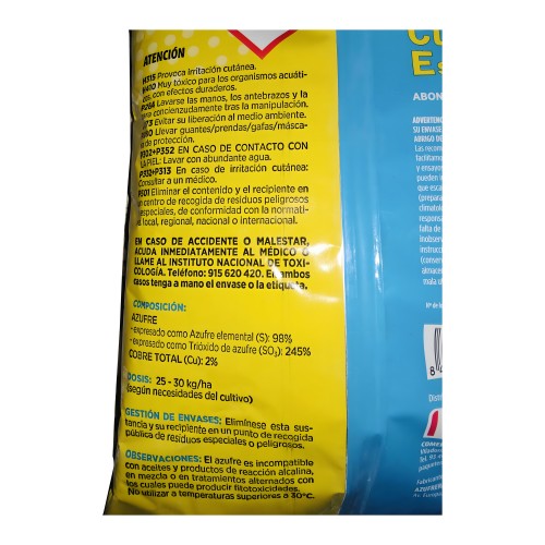Azufre Cúprico Espolvoreo Masso 1 Kg