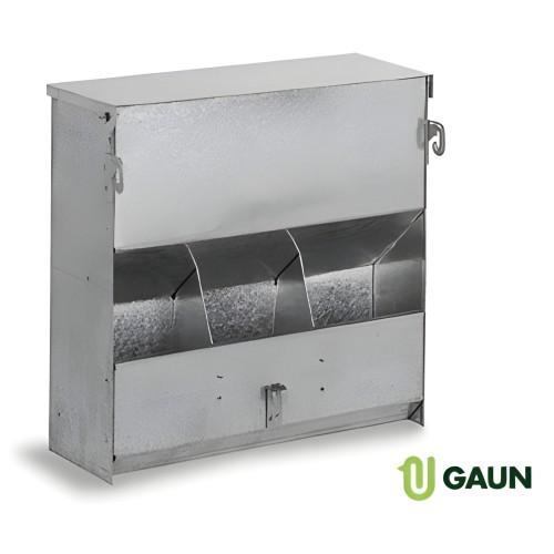 3-Hole Straight Rabbit Feeder with Lid