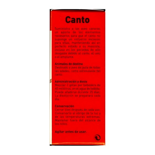 Canto 25ml Pet Natura - Mejora del Canto de Aves