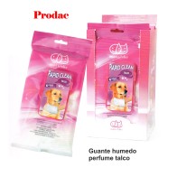 Wet Gloves for Pets 6 Pcs Talc Scent